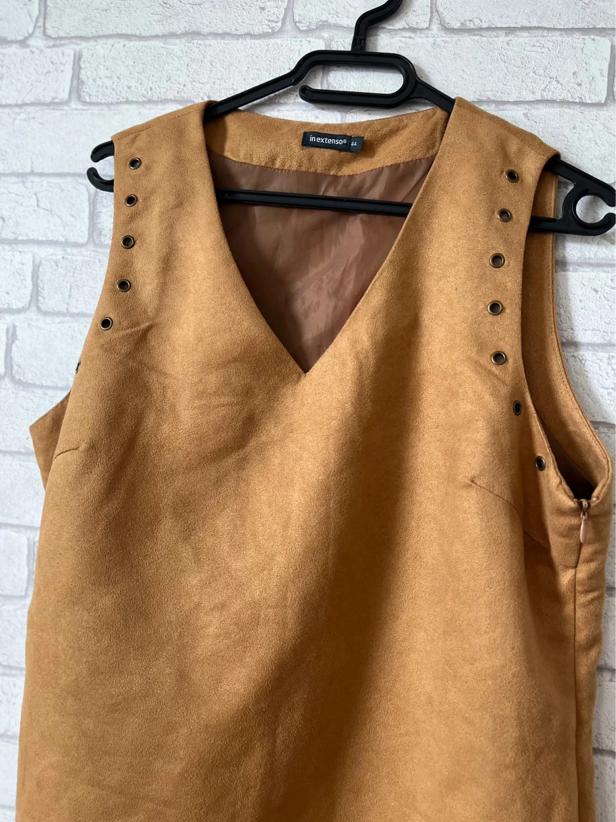 Vestido camel sin mangas – In Extenso – Talla 44 – photo 2